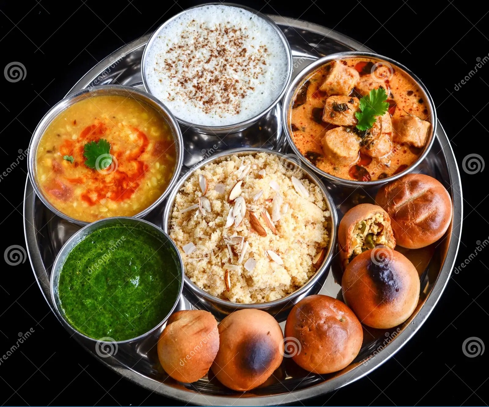 rajasthani thali dal bati